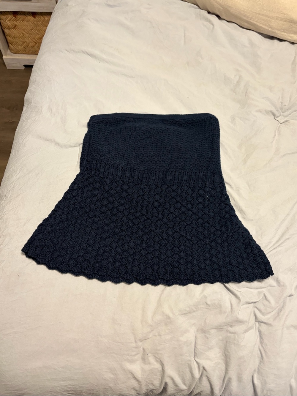 Hollister Navy Blue Knit A-Line Women's Top